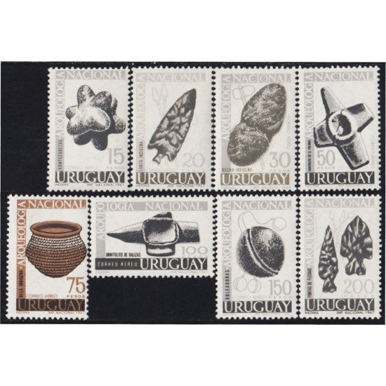 Uruguay A- 324/31 1967 Arqueología Nacional MNH Uruguay A- 324/31 1967 Arqueología Nacional MNH