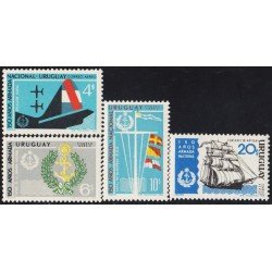 Uruguay A- 341/44 1968 150 Años de la Marina Nacional Escudo Barco MNH