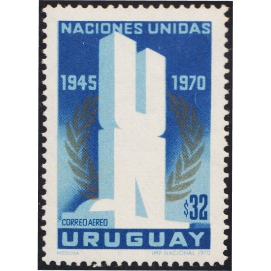 Uruguay A- 366 1970 25º Aniversario de la ONU MNH Uruguay A- 366 1970 25º Aniversario de la ONU MNH