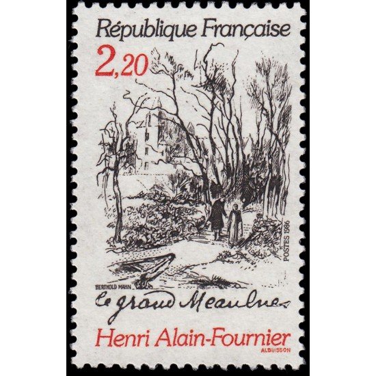 France Francia 2443 1986 Centenario del nacimiento de Henri Alain-Fournier  MNH