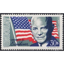 Uruguay A- 368 1970 1º Aniversario de la muerte del Presidente Dwight Eisenhower MNH