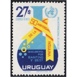 Uruguay A- 379 1972 50 Aniversario del descubrimiento de la Insulina MNH