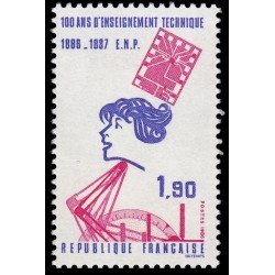 France Francia 2444 1986 Centenario de la enseñanza técnica Lujo France Francia 2444 1986 Centenario de la enseñanza técnica Lujo