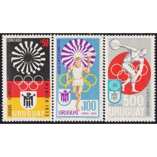 Uruguay A- 380/82 1972 Juegos Olímpicos de Munich MNH Uruguay A- 380/82 1972 Juegos Olímpicos de Munich MNH