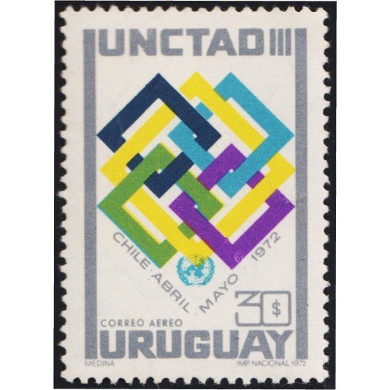 Uruguay A- 387 1972 Tercera Conferencia de las Naciones Unidas sobre Comercio y Desarrollo MNH Uruguay A- 387 1972 Tercera Conferencia de las Naciones Unidas sobre Comercio y Desarrollo MNH