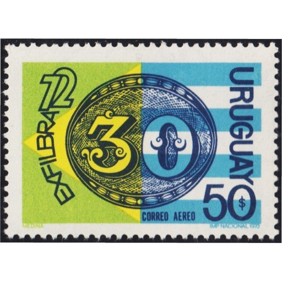 Uruguay A- 388 1972 Exfilbra 72 Exposición Filatélica Internacional MNH Uruguay A- 388 1972 Exfilbra 72 Exposición Filatélica Internacional MNH