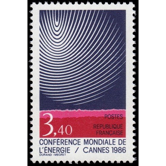 France Francia 2445 1986 Conferencia Mundial de la Energía en Cannes MNH France Francia 2445 1986 Conferencia Mundial de la Energía en Cannes MNH