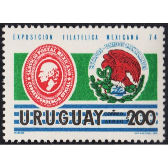 Uruguay A- 392 1974 Exposición Filatélica Interamericana México MNH Uruguay A- 392 1974 Exposición Filatélica Interamericana México MNH