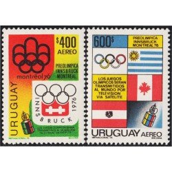 Uruguay A- 395/96 1975 Preolímpicos Innsbruck Montreal 1976 MNH Uruguay A- 395/96 1975 Preolímpicos Innsbruck Montreal 1976 MNH