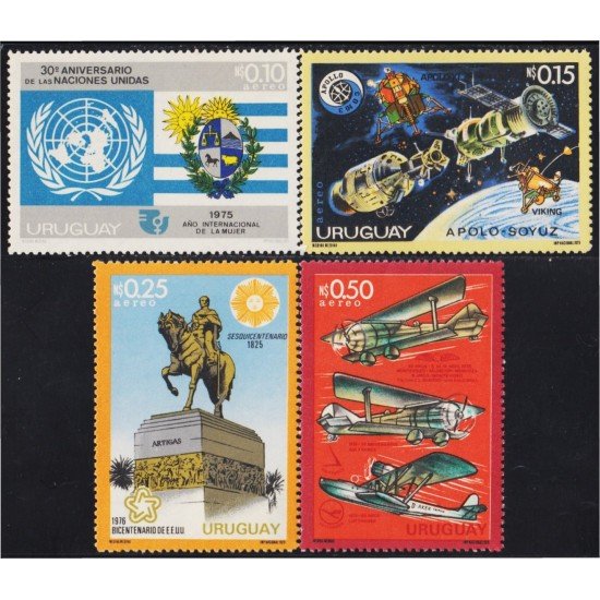 Uruguay A- 398/401 1975 Eventos del Año MNH Uruguay A- 398/401 1975 Eventos del Año MNH
