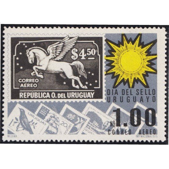 Uruguay A- 402 1975 Día del sello Uruguayo Pegaso MNH Uruguay A- 402 1975 Día del sello Uruguayo Pegaso MNH