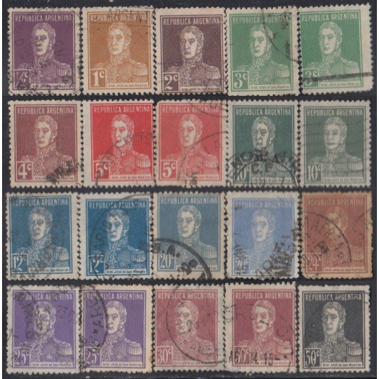 Argentina 296/08 1923/32 General José de San Martín Usados Argentina 296/08 1923/32 General José de San Martín Usados