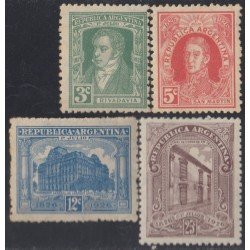 Argentina 310/13 1926 Centenario del sello Rivadavia y San Martín Mh