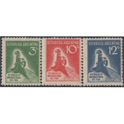 Argentina 351/53 1932 6º Congreso internacional del frío MNH
