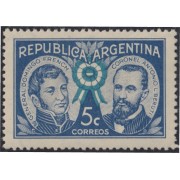 Argentina 416 1941 Gral. Domingo French Cnel. Antonio Beruti MH