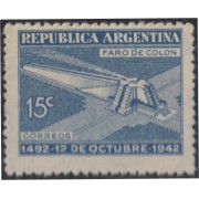 Argentina 421 1942 Faro de Colón 450º Aniv. del descubrimiento de América MNH