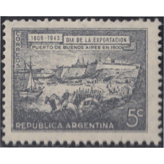 Argentina 430 1943 Puerto de Buenos Aires Día de la exportación MNH Argentina 430 1943 Puerto de Buenos Aires Día de la exportación MNH