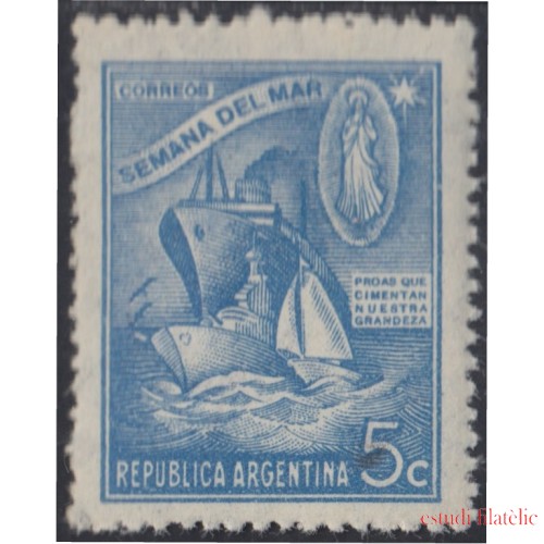Argentina 437 1944 Semana del mar Barco Boat MNH