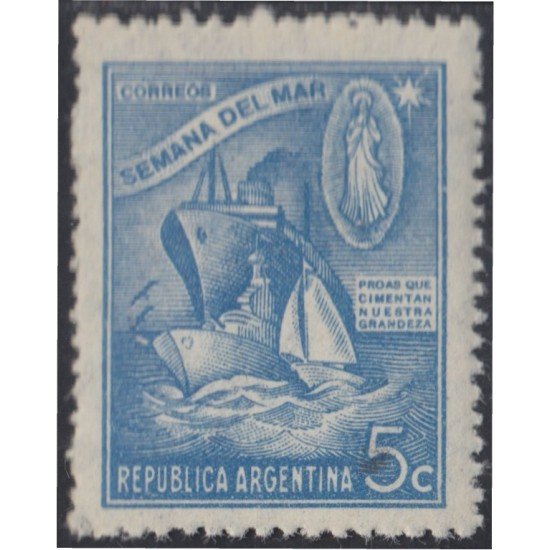 Argentina 437 1944 Semana del mar Barco Boat MH Argentina 437 1944 Semana del mar Barco Boat MH