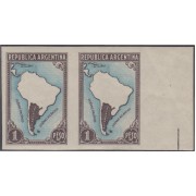 Argentina 454a 1945/48 Pareja sin dentar MNH