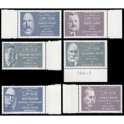 France Francia 2454/59 1987 Personajes célebres MNH France Francia 2454/59 1987 Personajes célebres MNH