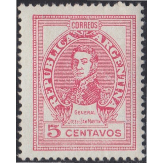 Argentina 462b Filigrana E1945 General José de San Martín MH Argentina 462b Filigrana E1945 General José de San Martín MH
