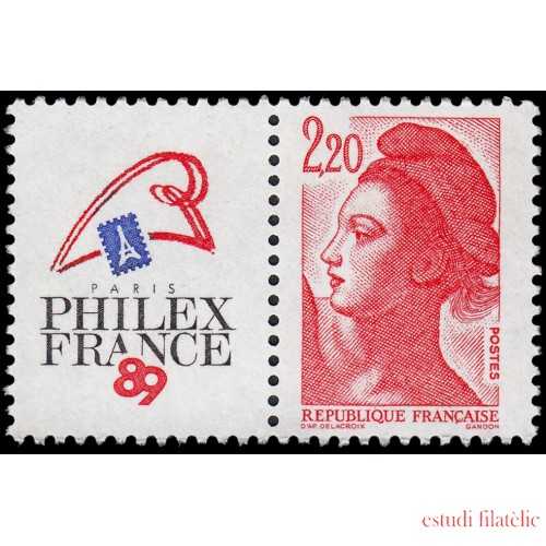 France Francia 2461 1987 PHILEXFRANCE Exposición filatélica mundial en París MNH