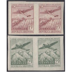 Argentina 467/68 1946 Pareja sin dentar Líneas Aéreas Argentinas Avión Airplane MNH Argentina 467/68 1946 Pareja sin dentar Líneas Aéreas Argentinas Avión Airplane MNH