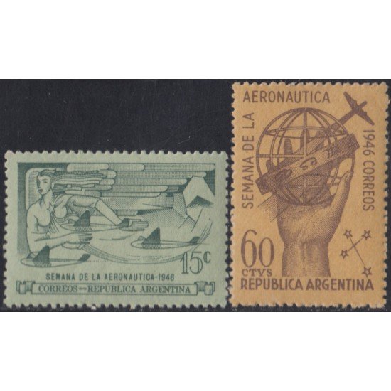 Argentina 469/70 1946 Semana de la Aeronáutica MH Argentina 469/70 1946 Semana de la Aeronáutica MH