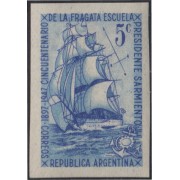 Argentina 488a 1947 Sin dentar 50 Años de la Fragata Presidente Sarmiento MNH