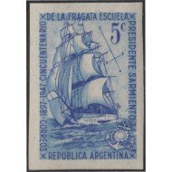 Argentina 488a 1947 Sin dentar 50 Años de la Fragata Presidente Sarmiento MNH