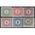 Uruguay Tasas 12/17 1922 Litografías MNH