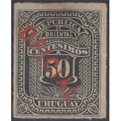 Uruguay SO 7a 1880/1900 Sobrecarga en rojo MH Uruguay SO 7a 1880/1900 Sobrecarga en rojo MH