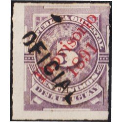 Uruguay SO 43 1891 sobrecargas a mano MH Uruguay SO 43 1891 sobrecargas a mano MH