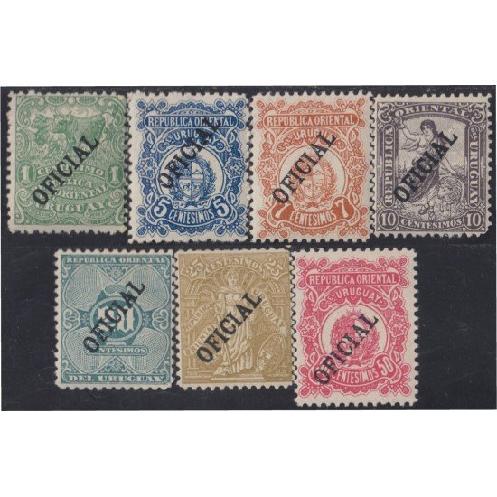 Uruguay SO 92/98 1904/06 Oficial MH Uruguay SO 92/98 1904/06 Oficial MH