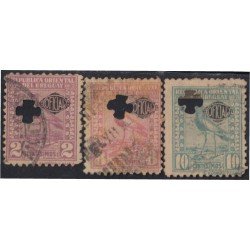 Uruguay SO 140/42 1919/20 Oficial República Oriental Usados Uruguay SO 140/42 1919/20 Oficial República Oriental Usados