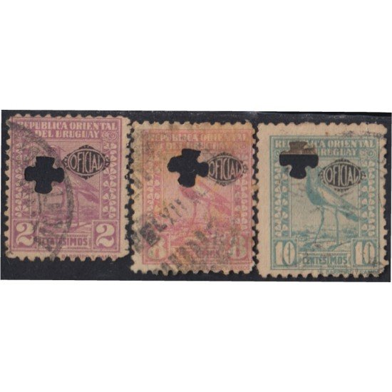 Uruguay SO 140/42 1919/20 Oficial República Oriental Usados Uruguay SO 140/42 1919/20 Oficial República Oriental Usados