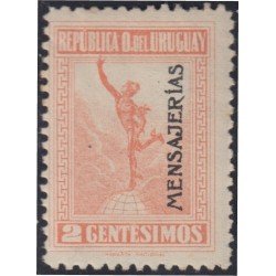 Uruguay servicio postal 13 1922 Mensajería MH
