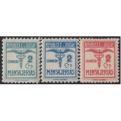Uruguay servicio postal 45/46A 1929/44 Mensajerías usados