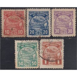 Uruguay servicio postal 47/51 1938/39 Transportes Usados