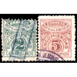 Uruguay servicio postal 52/53 1926 Encomiendas Usados Uruguay servicio postal 52/53 1926 Encomiendas Usados