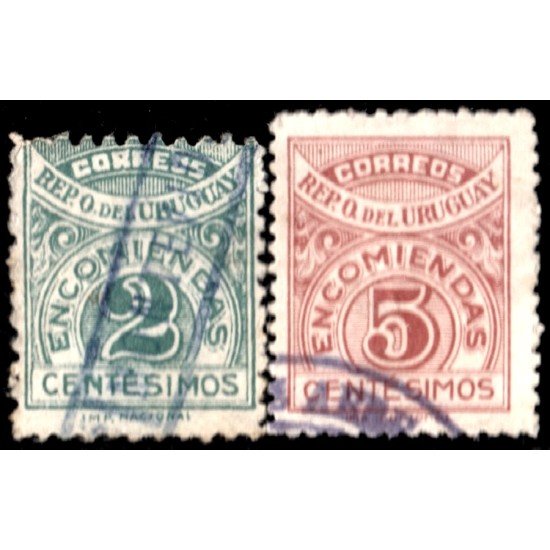 Uruguay servicio postal 52/53 1926 Encomiendas Usados Uruguay servicio postal 52/53 1926 Encomiendas Usados
