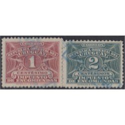 Uruguay servicio postal 54/55 1943 Encomiendas usados Uruguay servicio postal 54/55 1943 Encomiendas usados
