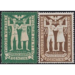 Argentina 492/93 1947 Cruzada Escolar por la Paz Mundial MNH