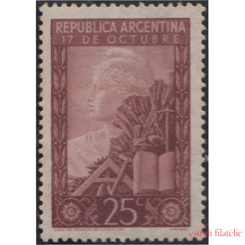 Argentina 499 194 3° Aniv. Movimiento popular a favor de Presidente Perón MNH