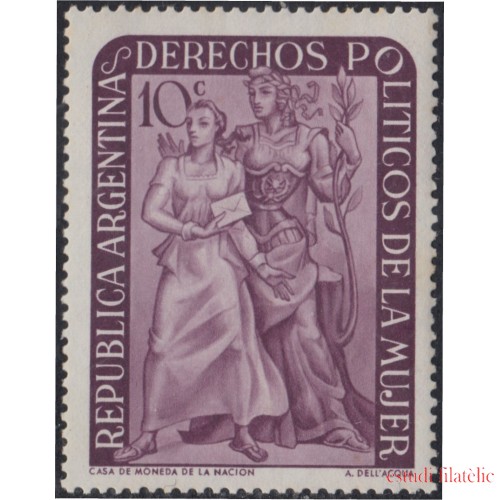 Argentina 516 1952 Reconocimiento de los derechos Políticos de la Mujer MNH