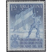 Argentina 539 1954 50 Años de la Oficina Radio Postal de Orcadas del Sur MNH