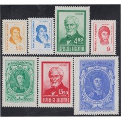 Argentina 1005/1011 1975 Serie Corriente. Filigrana G. MH Argentina 1005/1011 1975 Serie Corriente. Filigrana G. MH