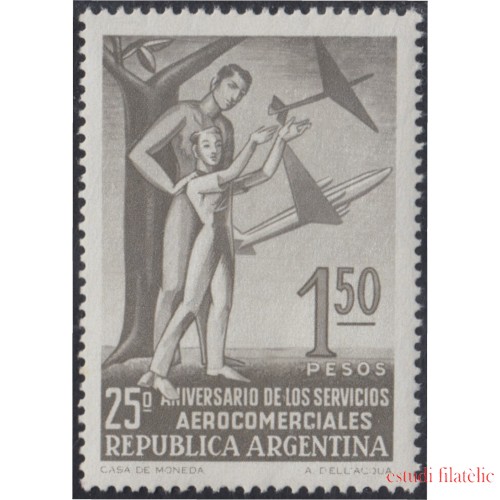 Argentina 554 1955 25 Años del servicio comercial aéreo MNH
