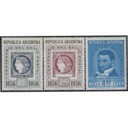 Argentina 561/563 1956 100° del Sello Corriente Argentino MNH Argentina 561/563 1956 100° del Sello Corriente Argentino MNH